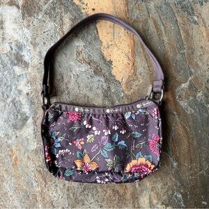 Lesportsac Joy Garden Floral Nylon Shoulder Bag Small Purse
Zip Top